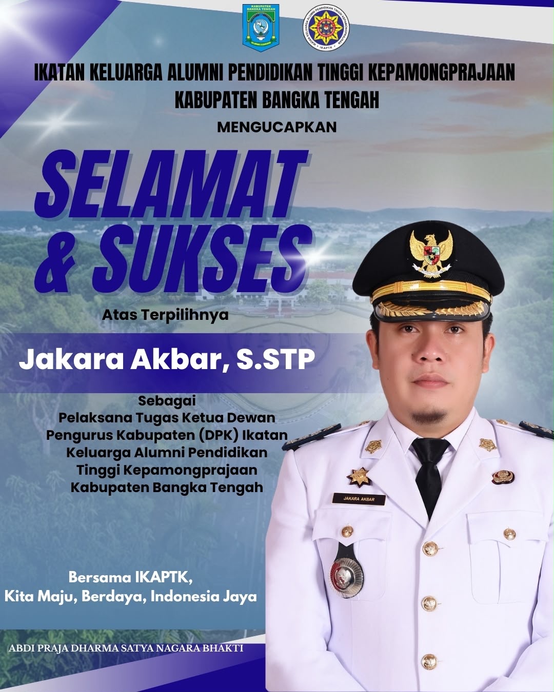 Detail Ucapan Selamat Atas Terpilihnya Plt. Ketua DPK IKAPTK KEP BABEL