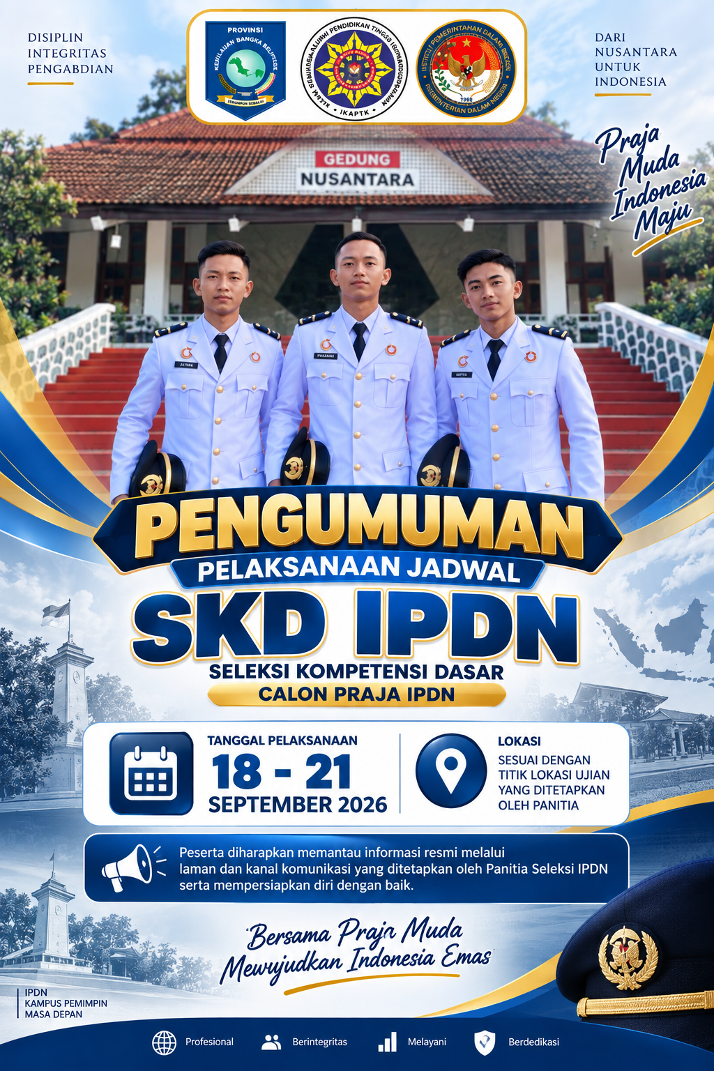 Pengunguman Pelaksanaan Jadwal SKD IPDN